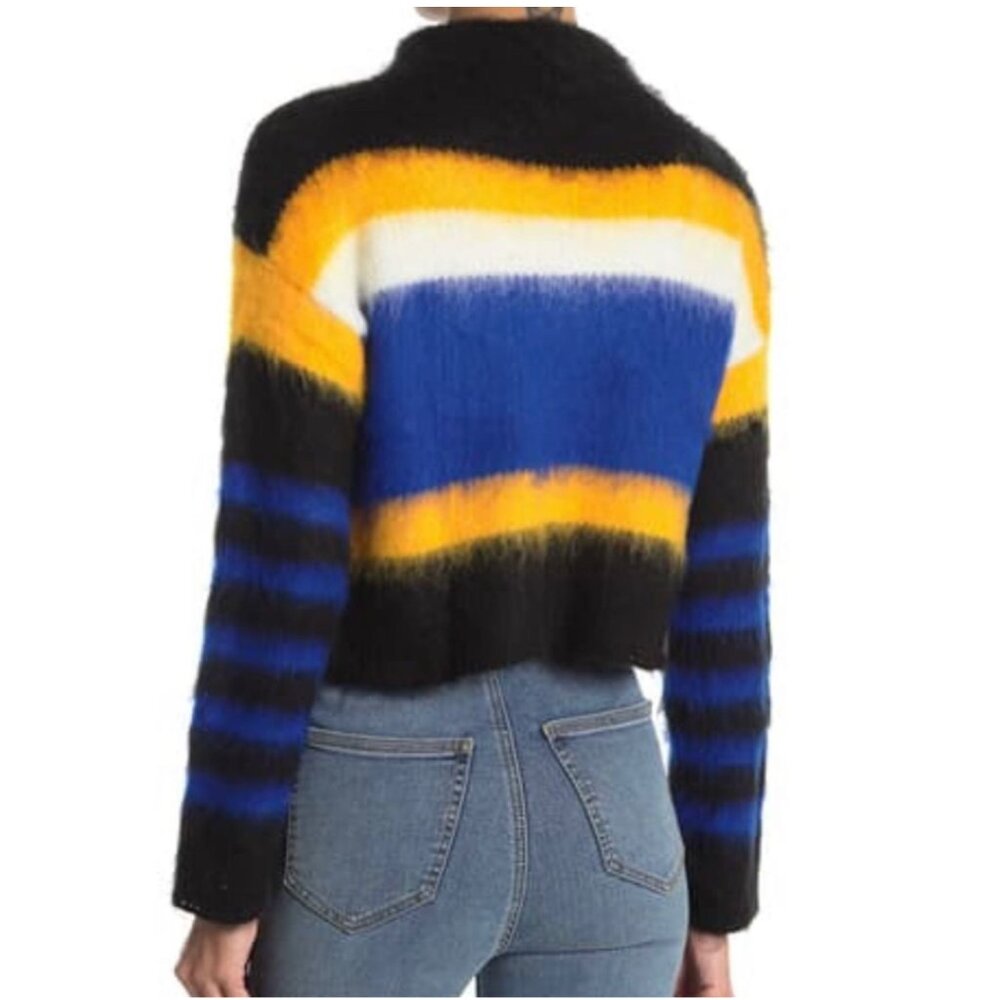 Abound NWT Colorblock Fuzzy Funnel neck Sweater szM - Picture 2 of 12
